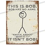 This Is Bob Metal Bar Sign Father's Day Gift Man Cave Tin Retro Vintage Hanging Wall Plaque Kitchen Shed Garage. Small (15cm x 10cm)