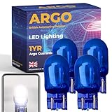 Argo 4 Pcs W21/5w Bulb Xenon White 6000k 12v DRL Daytime Running Lights W21w Bulb 7443 Upgrade Super Bright Light Bulb T20 Bulb Car Van Wedge 580 W21/5w Car Bulb Headlight Bulb