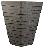 Sankey Tall Square Trojan Planter Granite, 40cm x 40cm x 52cm height