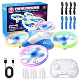 Korffe Mini Drone for Kids Toys for 6-12 Year Old Boys Girls, Birthday Gift for Kids, 6 LED Lighting Modes, RC Quadcopter with 3 Batteries Longer Flight Time