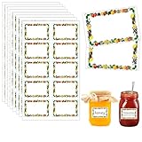 Xinfin 120 Pcs Jam Labels for Jars, Easy Peel Off Jam Jar Labels Self-Adhesive Waterproof Food Label Stickers for Crafts Canning Label, Jams & Preserves (45 x 67mm)