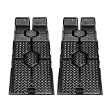 3 Ton Plastic Car Ramp, Heavy Duty Anti-slip Widen Car Ramps Vehicle Ramp Garage Lifting Tools, Set of 2 for Workshop Auto Service and Repair