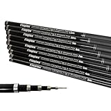 Flagtex 6m (20ft) Telescopic Flag Pole With Metal Ferrals For Festivals and Camping