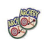 2-Pack Archery Embroidered Iron on Patch Fabric Badge DIY