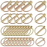 Glarks 30Pcs Heavy Duty Lynch Pin Assortment Kit For Farm Tractors Trailers Trucks Mowers