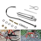 FLYPIG 750mm Chrome Muffler Exhaust Pipe For 49cc 50cc 66cc 80cc 2 Stroke Motorized Bicycle Bike