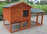 BUNNY BUSINESS Super Sized Lodge, Rabbit, Guinea Pig, Outdoor Hutch, Double Decker Rabbit Hutches DDP-2070 (SS LODGE HUTCH)