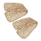 Parliky 2pcs Reptile Hammock Seagrass Lounger for Lizards Bearded Dragons Geckos Durable Hand Woven Cushions Easy to Install Pet Accessory for Climbing Resting