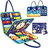 khlerox Busy Board Montessori Toy for Kids, Educational Learning Activity Sensory Board, Developing Sensory Toy for Fine Motor Skills, Travel Toy for Plane Car, Gift for Boys Girls