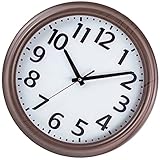 Gatuida Rustic Silent Wall Clock French Style Decorative Round Office Wall Clock Non-ticking Decor for Bedroom Boys and Girls