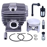 52mm MS460 Cylinder Piston Kit for Stihl 046 MS460 Chainsaw Replacement Parts with Decompression Valve Fuel Oil Line Filter for 1128 120 1217