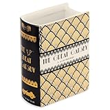 Steel Mill & Co Book-Shaped Decorative Vase, Ceramic Vases for Home Decor, Cute Bookshelf Decor, Unique Vase for Book Lovers (Small - Great Gatsby)