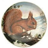 The Bradford Exchange Crown Staffordshire Early Awakening from Wildlife in Winter by Kevin Platt Squirrel plate CP236