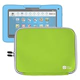 DURAGADGET Durable 10" Neoprene Water Resistant Carry Case/Sleeve in Lime Green with Dual Zips - Compatible with Kurio 10" Kids Tablet/Kurio Tablet XL