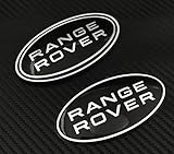 Smartec Gloss Black and Silver Replacement Badge for Front Grill & Rear Tailgate Boot - Fits all Land Rover Range Rover.