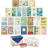 Hallmark All Occasion Handmade Boxed Set of Assorted Greeting Cards with Card Organizer (Pack of 24)—Birthday, Baby, Wedding, Sympathy, Thinking of You, Thank You, Blank