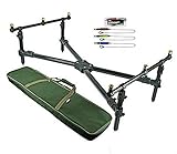 NGT Deluxe Cross Rod Pod Padded Carry Case & Swinger Indicator Set by