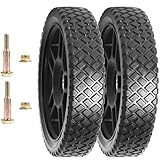 GOKTRO Lawn Mower Wheels 8"Wheels for Push Mower Wheel kits - Universal 8" Lawn Mower Wheels with 1-1/4" Width Hub and 1/2" Bearings - Fit for Standard Lawn Mowers, Generators and More(Set of 2)