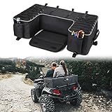KEMIMOTO ATV Storage Bags ATV Rear Seat Bag Rack Bag Water-Resistant w/Cushion Removable Built-in Frame ATV Cargo Bag Large Four Wheeler Gear Bag Back Seat for Passenger