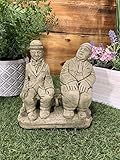 STONE GARDEN LAUREL AND HARDY STATUE GIFT ORNAMENT