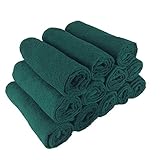 Arkwright Bleach Safe Salon Towel - 100% Ring Spun Cotton Super Soft, Lightweight, Quick Dry, Absorbent Hand Towels, Perfect for Spa, Facials, Gym, Cosmetology, 16 x 28 in. (Pack of 12), Hunter Green