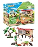 Playmobil 71252 Country Rabbit hutch, Animals for the organic farm, Sustainable toys for children ages 4+