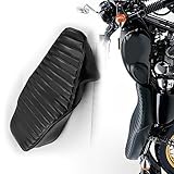 WOODEY Replacement Seat Cover For KAWASAKI W800 W650 W400 All Years Black/Brown (Color : Black)