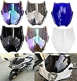 Motorcycle Double Bubble WindScreen Wind Deflectors screen Airflow Fit For Hyosung GT125R GT250R GT650R GT650S 2006-2010 (Black)