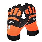 Stein 3 Sizes Forestry Protective Chainsaw Gloves With Left Hand Protection (Size 10)