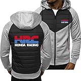 Men's Hoodie Fleece Cardigan for HRC Print Splicing Hooded Spring Casual Sweatshirt Full Zip Sandwich Cotton Coats Jackets(Color:A2,Size:M)