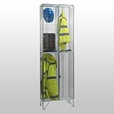 Double 2 Door Wire Mesh Locker 305mm deep