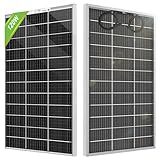 ECO-WORTHY Solar Panel Bifacial 120W 12V Monocrystalline PV Module Power Charger for RV, Campervan, Caravan, Marine, Rooftop, Farm Battery and Off-Grid Applications