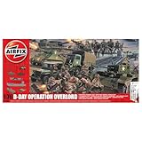 Airfix Diorama Model Building Kits - D-Day Operation Overlord Miniature Craft Kit, 1/72 Scale Plastic Model Kits for Adults, Incl. Boat Models, Tanks, Diorama Base & Figures - Military Gifts for Men