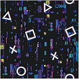 YöL Video Game Glitch Wallpaper - Multicoloured Pink Purple Black Blue - Gaming Streaming Teenager Kids Boys Bedroom Man Cave Feature Wall Geometric Modern