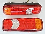 24/7 AUTO 2x LED Rear Tail Recovery 24V Lights for lorry tipper chassis truck trailer caravan
