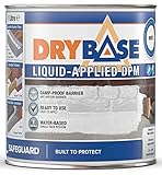 Drybase Liquid Damp Proof Membrane (1 Litre, White) - Damp Proofing Paint for Internal Walls and Floors. Waterproof Paint