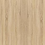 Abyssaly Vinyl Wrap Wood Effect Sticky Back Plastic Roll, Oak Brown Self Adhesive Wallpaper, Vintage Removable Wallpaper for Furniture, Wall 30cm X 200cm