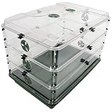 EarlyGrow Domed Propagator, Polypropylene (PP), Green, 3 Side Extenders and Locking Clip Set