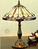 BELOFAY Tiffany Lamps, Stained Glass Handmade Tiffany Vintage Bedside Table Lamps for Living Room, Bedroom, and Lounge (12 Inches, Tiffany Style Lamp)