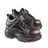 Buffalo 1339-14 Leather Women's Brown Trainers - UK 4