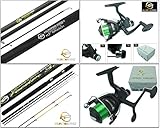 10ft Carbon Float Match Fishing Rod & Reel + 11ft Feeder Fishing Rod & Reel Set