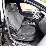 UK Custom Covers SC163BAD6 Tailored Heavy Duty Waterproof Front Seat Covers Sleek Fit (x2) Black - To Fit VW Golf GTI MK5 MK6 R32 Recaro