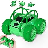 zingzoom Direct Charging Remote Control Cars, 2.4Ghz Amphibious 360° Flip Rc Stunt Car, All Terrain 4WD Child's Toy Vehicle with LED Light, Car Games Age 3-12 Boys Girls Kids Birthday Gifts Presents