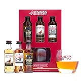 Whisky Gift Set - The Famous Grouse Trio & Glass Gift Set - 3x 5cl, The Famous Grouse Scotch Whisky, Smoky Black, The Famous One and Branded Whisky Glass - Birthday, Whiskey Gifts For Men, Valentines