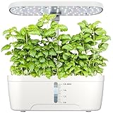 GOLUMUP Hydroponics Growing System 6 Pods Hydro Indoor Herb Garden with LED Light, Plants Germination Kit with Auto Timer, Indoor Gardening System Gardening Gifts for Women