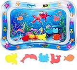BabaBub Tummy Time Mat Inflatable Water Mat Baby Playmat Sensory Toy Development Stimulation Growth Activity Play Centre for Infants & Toddlers 3 to 24 Months Portable Strengthens Neck Girls Boys