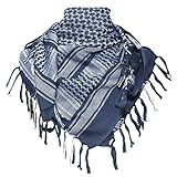ECOMBOS Shemagh Scarf - Men Arab Head Scarf 100% Cotton Military Tactical Desert Keffiyeh Head Neck Wrap