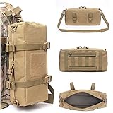 ACEXIER Outdoor Climbing Bags Waterproof Military Tactical Accessories Shoulder Bag 600D Nylon Molle Camping Pack Hiking Waist Bag Khaki