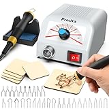 Wood Burning Kit, Preciva Pyrography Kit with Wood Burning Pen, 25W Wooding Engraver with 30 Solder Tips, Temperature Adjustable Up to 800℃, Fast Heating for DIY Engraving Craft