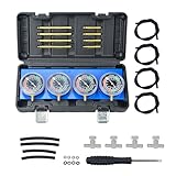 Zoomtools Motorcycle Carburetor Synchronizer Tool Kit Fuel Vacuum Carb Sync Gauge Set with Rubber Hose